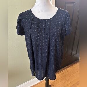 Torrid Blue Relaxed Pleated Blouse